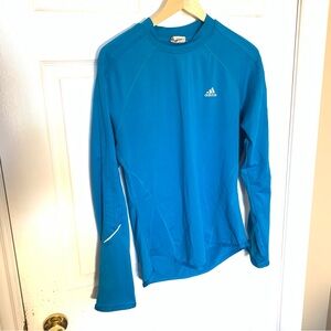 Adidas Blue Long Sleeve Performance Running Shirt Men’s Large